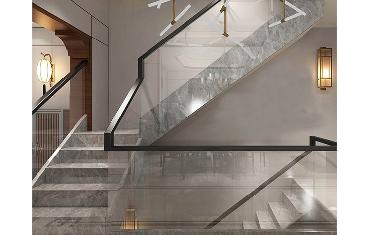 天然大理石楼梯